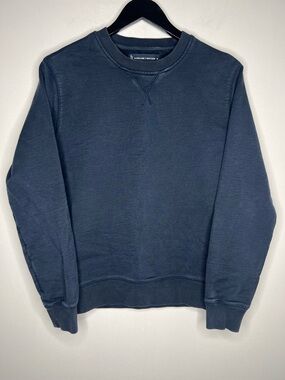 Everlane Uniform Navy Crewneck Sweatshirt XS Minimalist Capsule Basic French